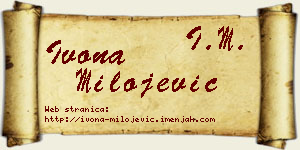 Ivona Milojević vizit kartica